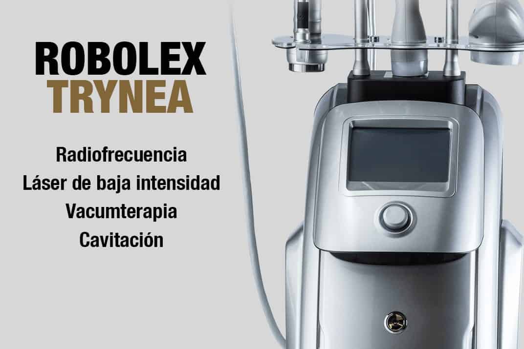 robolex trynea FDA: radiofrecuencia, cavitación, vacum, laser para eliminacion celulitis, grasa, flacidez. Tratamiento facial rejuvenecimiento y corporal. Belium Medical distribuidor españa
