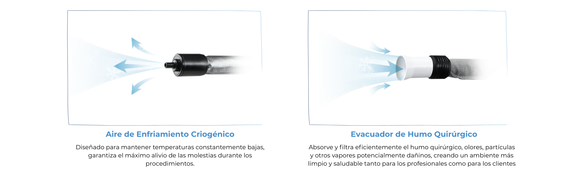 Sistema de enfiramiento creiogénico Macuray Sistema de enfriador de aire criogénico